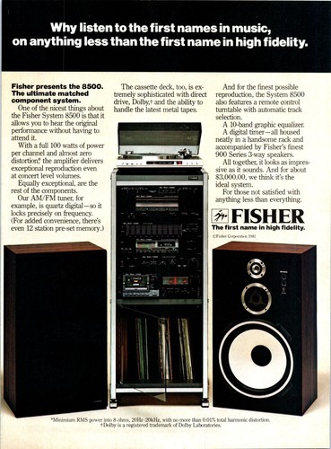 1981 fisher 8500 component - 1981,