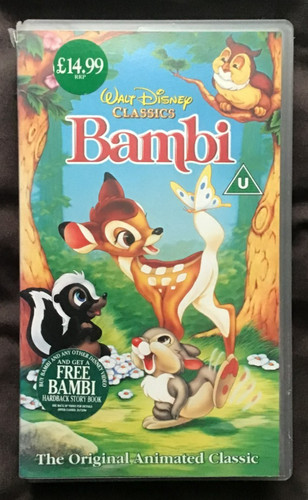 Disney bambi vhs walt - disney's,