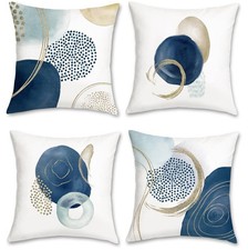 Bonhause Abstract Boho Cushion Covers 45 x 45 cm Mid Century Modern Minimalist 