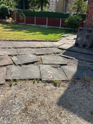 Heavy grey paving slabs - grey,