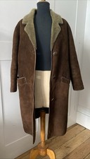 Beautiful Vintage Chocolate Brown English Sheepskin Coat- Size Medium Woman’s