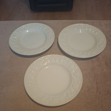BHS Lincoln Side Plates x 3 Off white 17.5 cm Vintage British