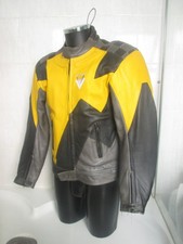 FRANK THOMAS Quality High Viz Padded Real Leather Motorcycle Protection Jacket