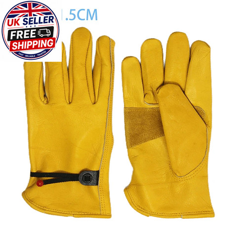 Leather work gloves soft - work,