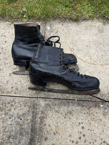 Vintage ice skates - ice,