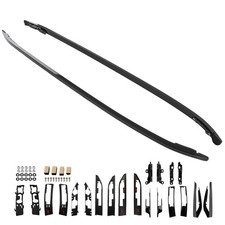 Pair Aluminium Black Roof Rail