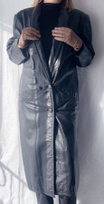 Vintage 90s leather coat - 90s,