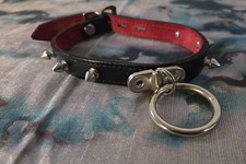 Black Red Leather Locking