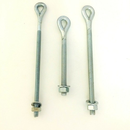 Straining eye bolts welded - -,