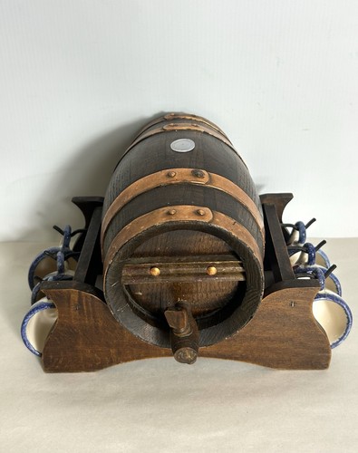 Vintage wooden brandy barrel