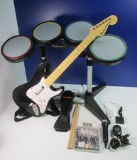 playstation ps3 ROCKBAND THE BEATLES DRUM KIT SET GUITAR FENDER video game