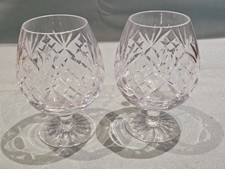 Royal Doulton Set Of 2 RDC30 Cut Lead Crystal Brandy Glasses Discontinued GC