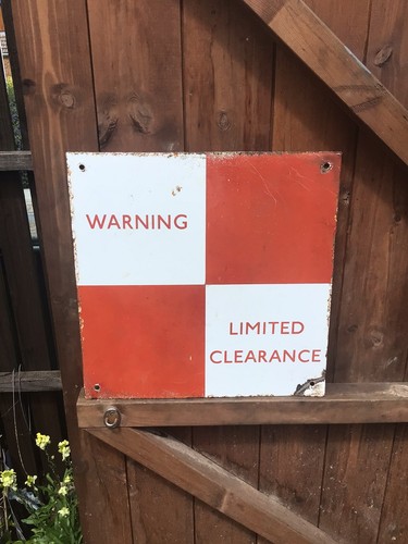 Original railway enamel sign - railway,