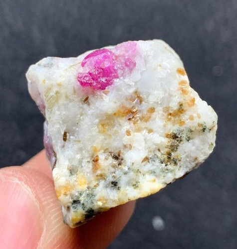 Carat raw ruby crystal on - 47,
