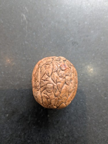 Chinese carved hediao walnut - hediao,