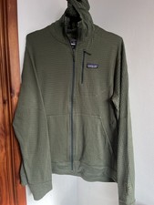 Patagonia R1 Dark Green Full Zip Hoodie L
