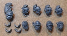 Adeptus Arbites - Kill Team Exaction Squad - Heads & Visors (d) Bitz Bits 40K