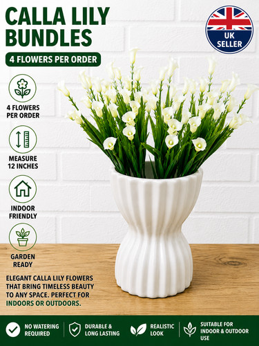 Artificial white calla - white,