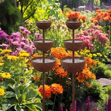 3-Tier Bowl Metal Bird Bath