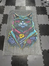 150cm x 120cm Neon Cat Gamer