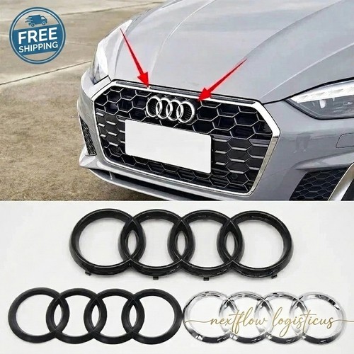 Audi silver black ring - audi, 4