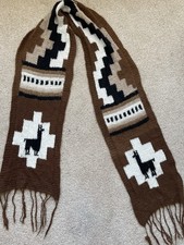 Beautiful hand knitted Scarf from Bulgaria Wool New without tags Brown