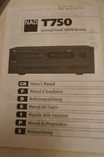 NAD T 750Receiver- Instruction