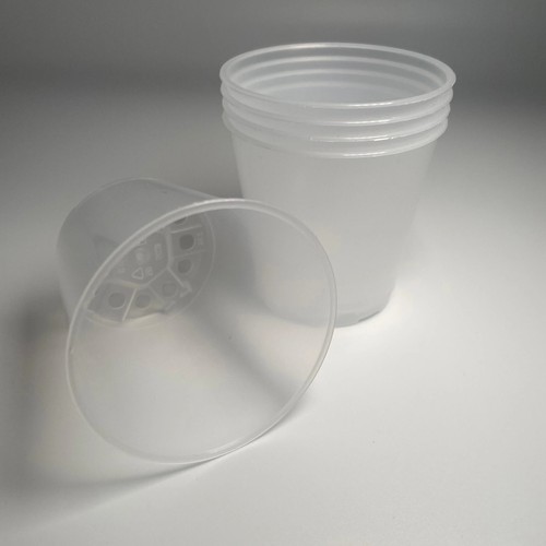 6cm clear plant - 5x, pots