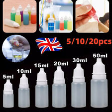 5-100ml Plastic Dropper Bottles Eye Liquid Oil Refillable Squeezable Containers