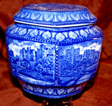 MALING WARE CASTLE HEXAGONAL TEA CADDY RINGTONS - Great Condition