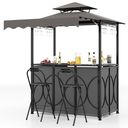 Grill gazebo with side - grill, awning