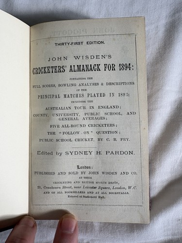 1894 wisden rebound part - rebound,