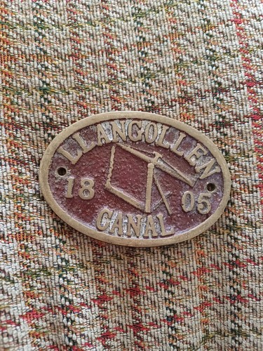 Cast iron brass plaque - cast,