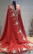 ANTIQUE RED SHAWL CAPE HAND