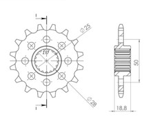 Sprocket 525 Teeth 16 Aprilia