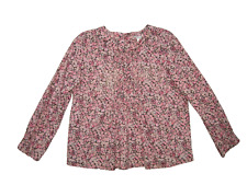 Bonpoint Girls Floral Rose Print Top Blouse Shirt Pink Age 8