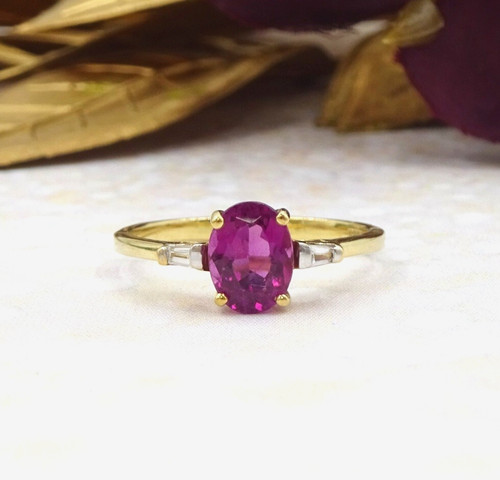 9ct gold rubellite tourmaline - 9ct,