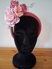 Rose/dusky Pink Padded Hradband Fliral Fascinator Perfect For Weddings/races