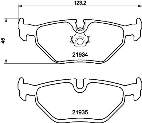 Don rear brake pad set - brake, fits