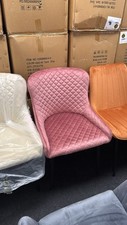 Pink velvet dining chairs