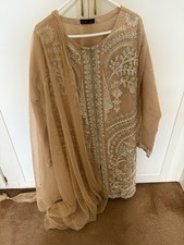 Junaid Jamshed Asian 3 Piece Party Outfit Size 14/L