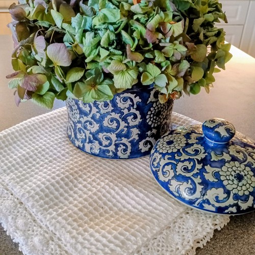 Salt glazed blue and gray - glazed,
