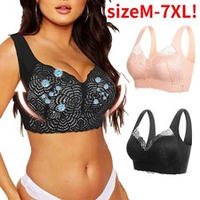 M-7XL Womens Lace Bra Wireless