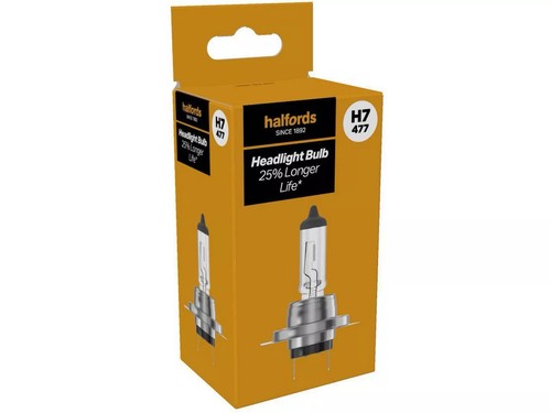 Halfords 477 car headlight - h7,
