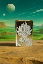 Dragon Ball Z Goku Engraved Flip Lighter | Refillable Metal Lighter