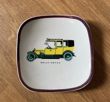 Vintage Sandland Ware Staffordshire England Rolls Royce Trinket Plate, Good