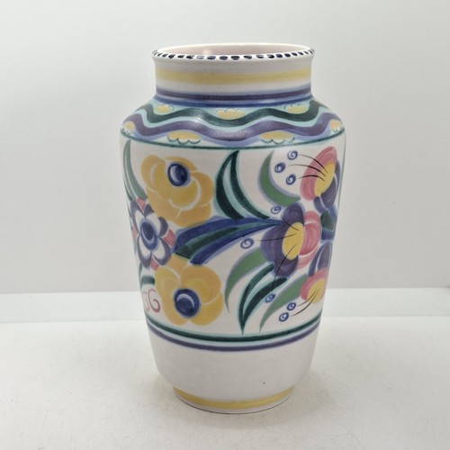 Poole pottery vase floral - pottery,