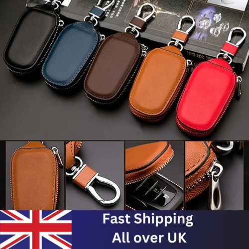 Leather car key fob - fob, cover
