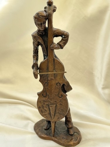 Vintage bronze musican cello - bronze,