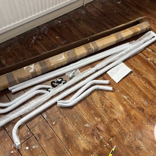 Boxed white clothes rail - , 5